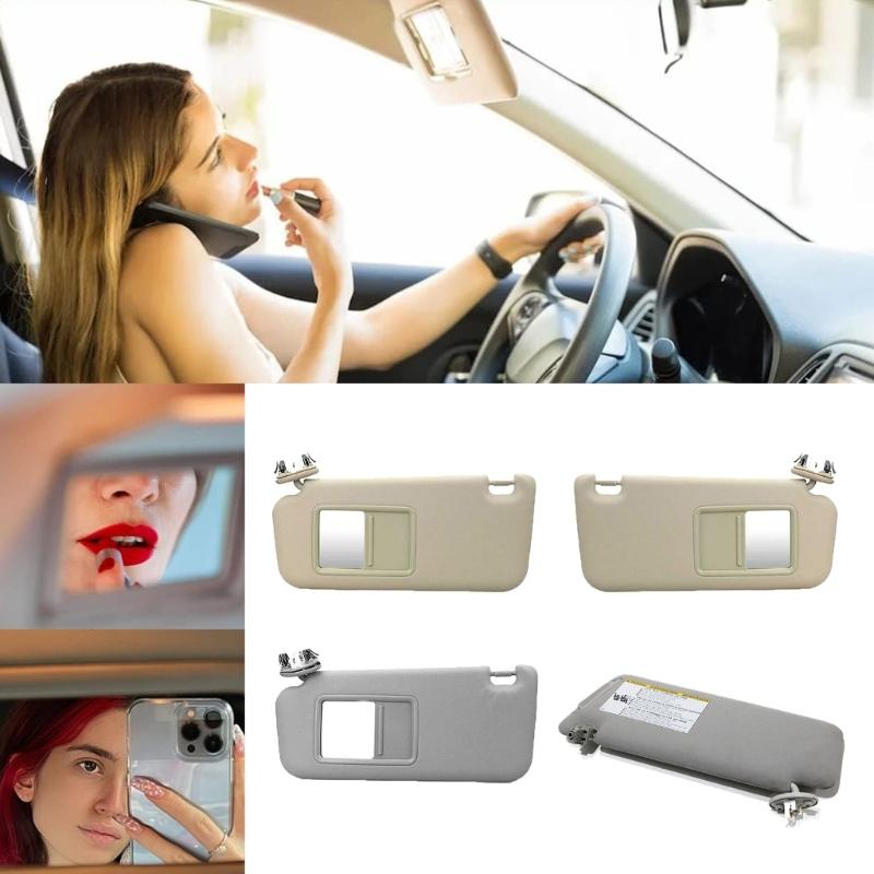 Auto Car Interior Window Sun Blocker Cover Shade Blind Driver Passenger Side Sunvisor with Vanity Light For 7432035A91B1