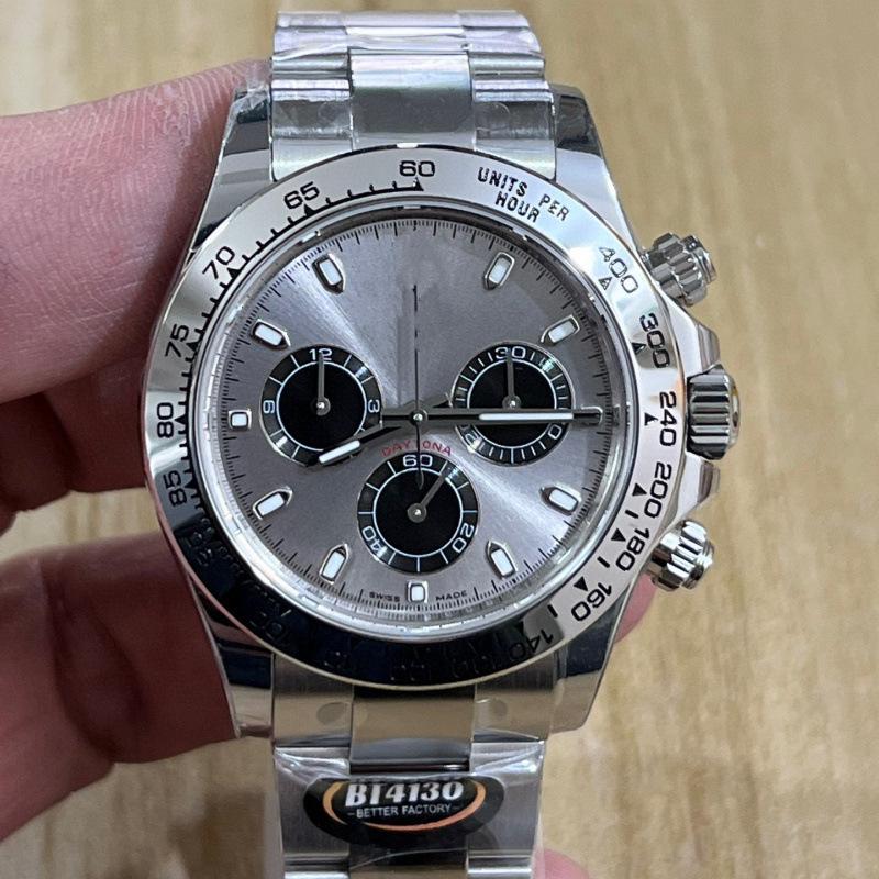 Relógio Mecânico Multifuncional Masculino Laojia Daytona, Design de Três Olhos e Seis Ponteiros