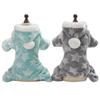 Thickened Velvet Dog Jumpsuit Clothes Warm Warm Puppy  Hooded Jackets  Spring