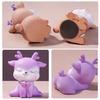 Mini Reindeer Statue Cartoon Fawn Elk Pattern Figurine Animal Cake Topper Desk