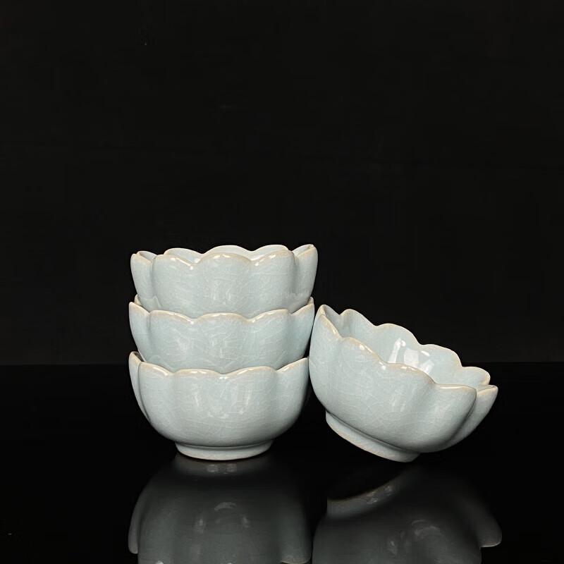 Ru Kiln Celadon Lotus Rising Tea Cup