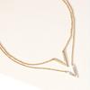 Set of strip letter necklace women's light luxury niche collarbone chain temperament jewelry sweater chain