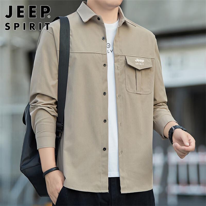 JEEP SPIRIT Men s Long Sleeve Casual Shirt Jacket XL