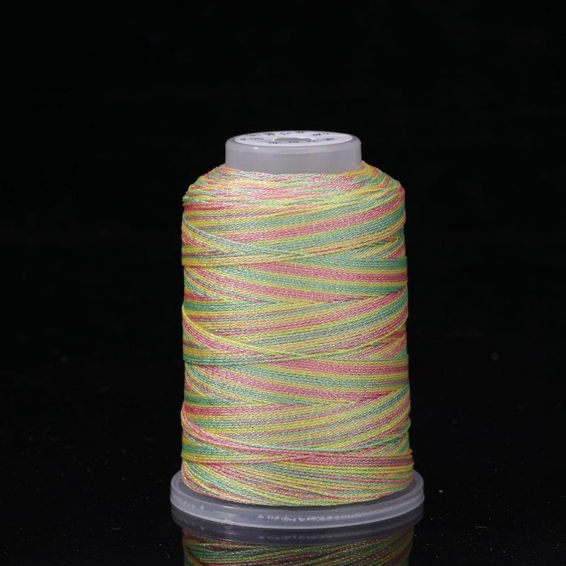 

Высококачественная 6-прядная пряжа секционного крашения «Звездное небо», красочный шнурок для ношения, нить для браслетов, ювелирные изделия ручной работы, плетеная цветная пряжа с золотыми вкраплениями Shuang Ye Guhong