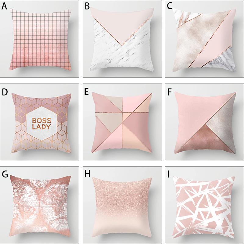 45x45cm Rose Gold Cushion Cover Living room Sofa Pillow Case Home Decor Sofa UK 45x45cm Rose Gold Cushion Cover Living room Sofa Pillow Case Home Decor Sofa UK
