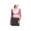 adidas Future Style 2-In-1 T-Shirt Sports Casual Pullover Long Sleeve T-Shirt Women Tops Sand Pink JN3495