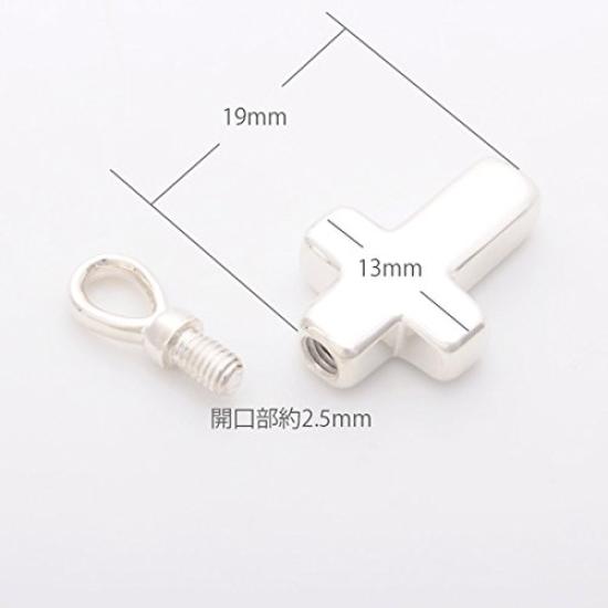 Cross Ashes Silver Handheld Memorial [Mirai Soso] K-102S Necklace, 925,