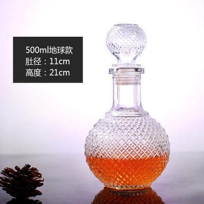250-1000ml Bottiglia di Vetro Trasparente di Alta Qualità Dispenser per Whisky Bottiglia Creativa per Vino Rosso per Liquori Scotch Bourbon