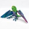 3D Printed Cute Pet Colourful Parrots Toy Joint Movable Simulation Animal Bird Model Home Decor Ornaments Kids Collection Gift