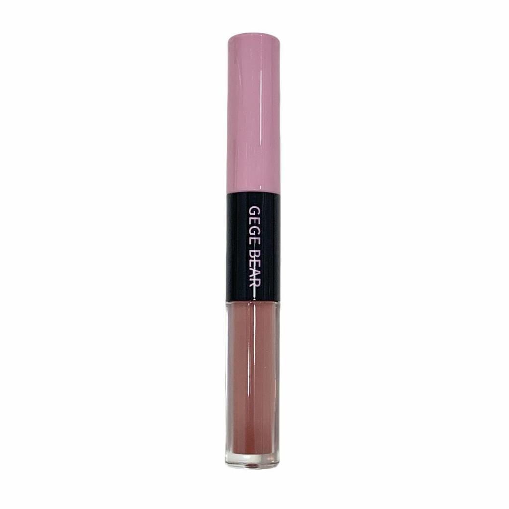 Gege Bear Double-Ended Lip Glaze: Multi-Effect, Dazzling Color, Luminous Matte, Soft Mist, Long-lasting Lip Color.