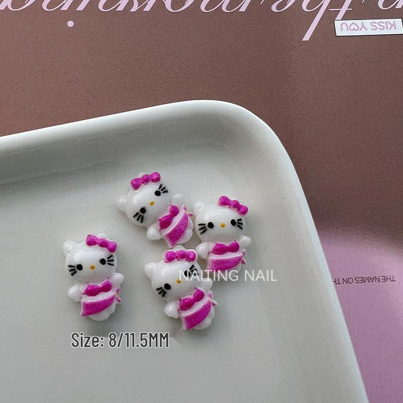 

Dopamine Hot Girl Two-Color Light-Changing Kitten Nail Decor