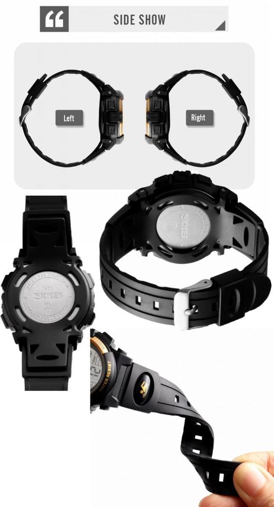SKMEI Digital Watch for Upper Elementary School Students with Japanese Instructions and Perfect As a Gift for Domestically Inspected Kids' (Black)