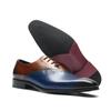 Hochwertige Herren-Hochzeitsschuhe Echtes Leder Spitzschuh Schnürschuhe Braun Blau Party Dinner Oxfords Formelle Schuhe für Herren