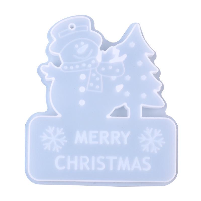 Christmas Series DIY Crystal Resin Hanging Plate Ornament Mold