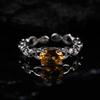 S925 Sterling Silver Natural Topaz Garnet Diopside Amethyst Olive Treasure Ring Women