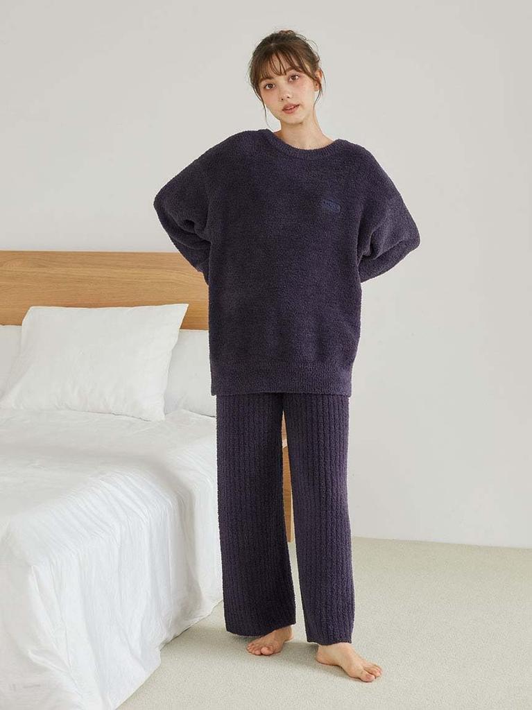 Gelato Pique Basic Powder Pullover and Long Pants Set NVY (PWNT245352) Women's