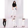 Jeans Skinny da Donna con Design Strappato e Vita Alta per Uso Casual e da Ufficio