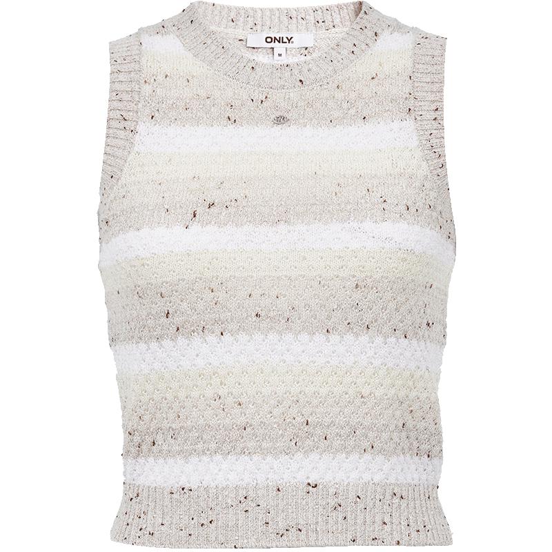 

ONLY Women s Classic Stripe Knit Vest Top S