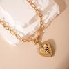 Stylish Retro Personalized Iron Gold Necklace, Simple Love Sunflower Alloy Pendant Accessories