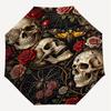 1PC Skull Roses Umbrella-8-Rib Reinforced Portable Folding Travel Suitable for All Seasons Outdoor Daily Use Is an Ideal Choice  -K0420
