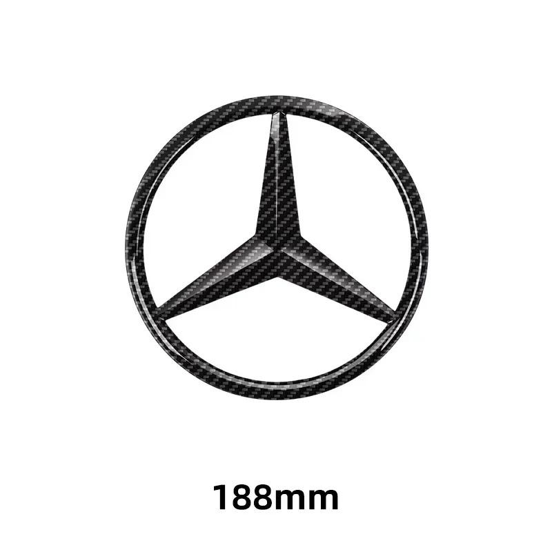 1pc 188mm 210mm ABS Car Front Grille Badge Decal Cover Emblem For Mercedes Benz A/B/C/E/S Class GLA CLA GLE GLK CLK CLS GLS GLC YS7