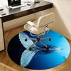 Whale Tail,Ocean Life Chair mat Round Rug Office carpet, Machine Washable, Non slip, Suitable for Living Rooms, Bedrooms