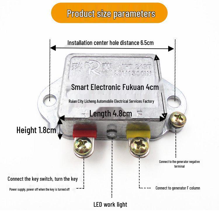 140A Universeller 12V/24V Lichtmaschinenregler für Auto & Landwirtschaftliche Fahrzeuge, 1500W, 14V/28V