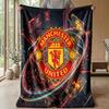 Manchester United Theme Blanket Soft Flannel Blanket Plush Throw Blanket Cozy Sofa Bed Blanket for Home Decor