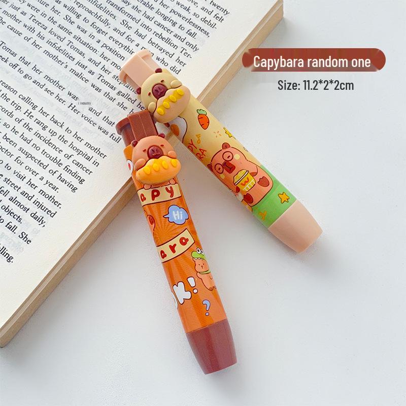 Capybara Cartoon Push-Pull Eraser Refill Pack
