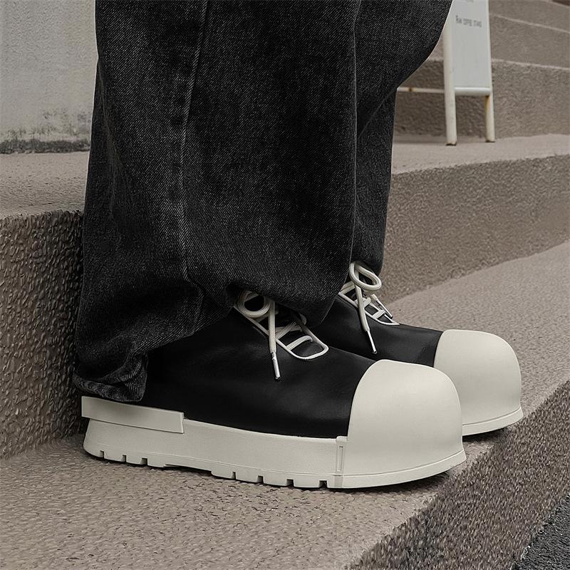 Mickey big head shoes men's and women's round head bread shell shoes platform heightening board shoes sports dad shoes tide 4747-J