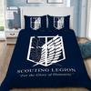 Attack on Titan Anime 3D Printed Duvet Case Pillowcase Bedding Set Twin Full Queen King Size for Bedroom Decor
