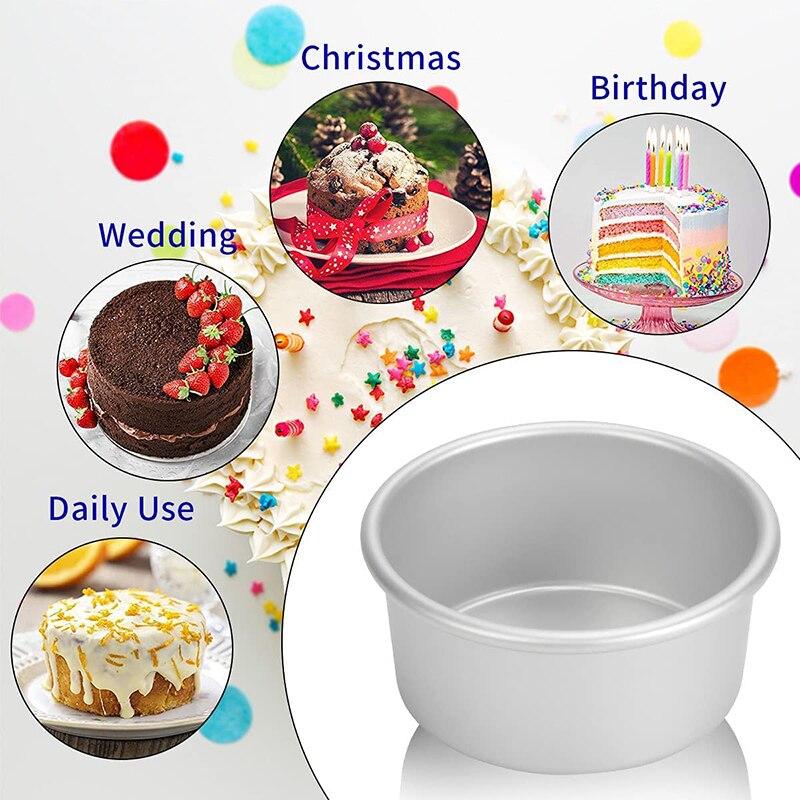 Aluminum Small Cake Pans Round Mini Cheesecake Pans With FixedRemovable Bottom Small Cake Mould Bake Pans