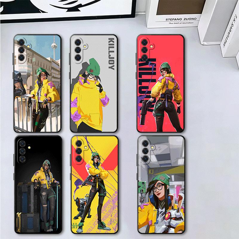 V-Valorant Killjoy Soft Phone Case for Samsung A17 A37 A57 A16 A26 A36 A56 A15 A25 A35 A55 A14 A24 A34 A54 A13 A23 A33 A53 A52 A