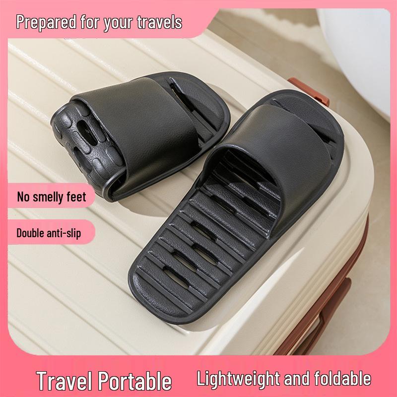 Women's Quick-Dry Foldable Travel Slippers - Leakproof Indoor/Hotel Accessory