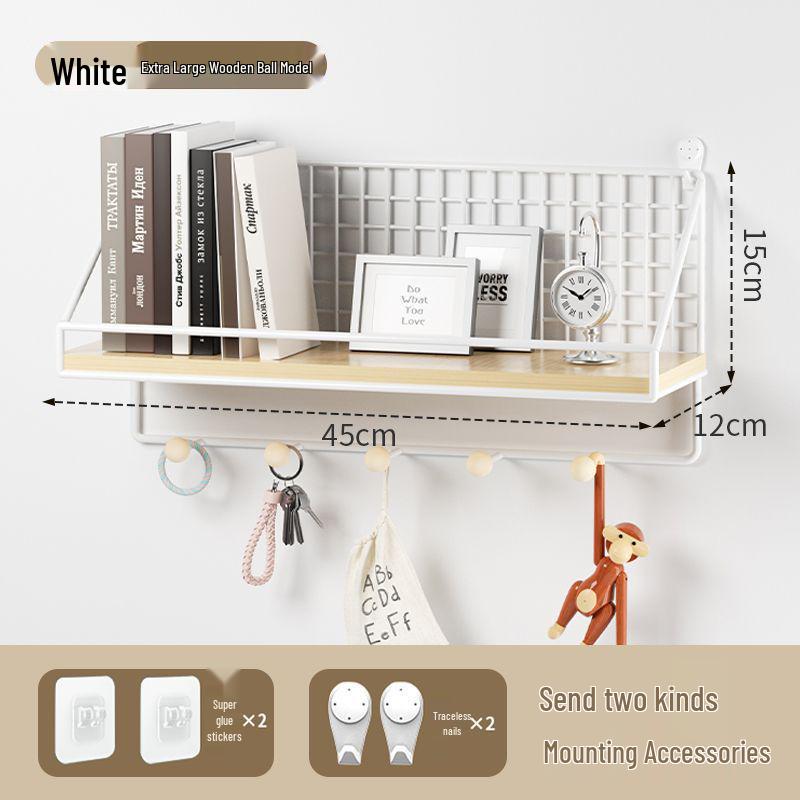 Lochfreies Lagerregal zur Wandmontage: Schlafsaal & Schlafzimmer Organizer Regal