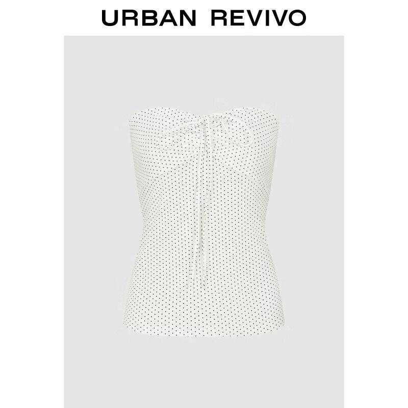 Women s Retro Polka Dot Tie-Strap Bandeau Top XL