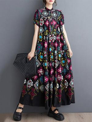 Casual Print Female Dress Fashion Women Summer New Arrival Dress DMJ1427
