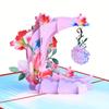 1pc Moon Flower 3D Greeting Card – Paper Carving Design, Creative Gratitude & Blessing Message Card