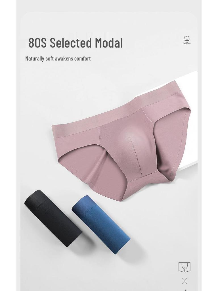 80 Men's Seamless Slim Summer Underwear - Comfortable, Breathable, Sexy Triangle Briefs