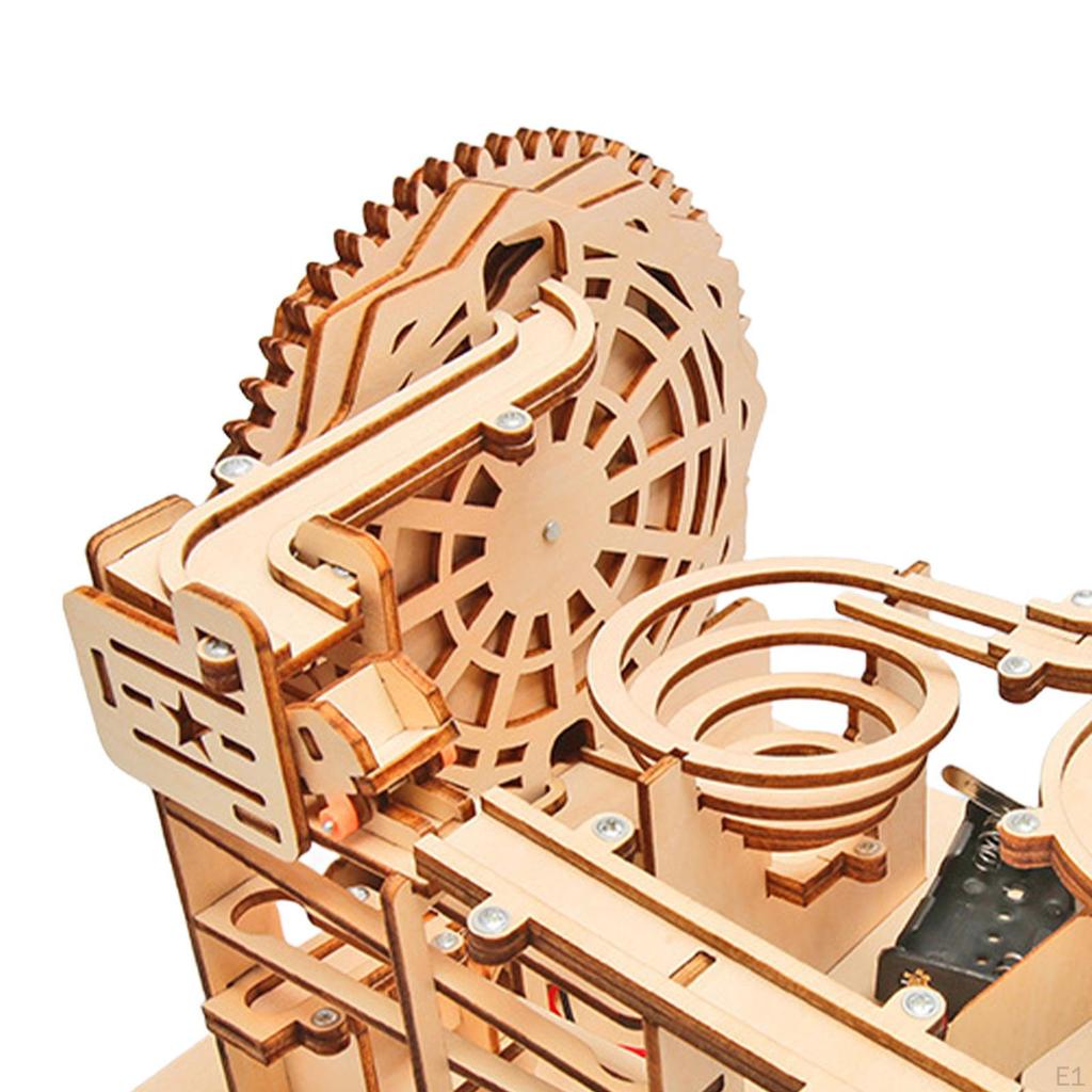 Marble Run 3D Wooden Puzzle Crafts Mechanical Model Kits DIY Building for Birthday Gift