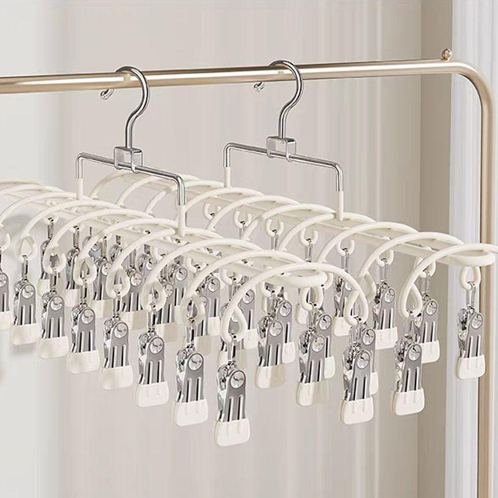 Rustproof Windproof Clothing Rack Stainless Steel Underwear Socks Holder  Home Use