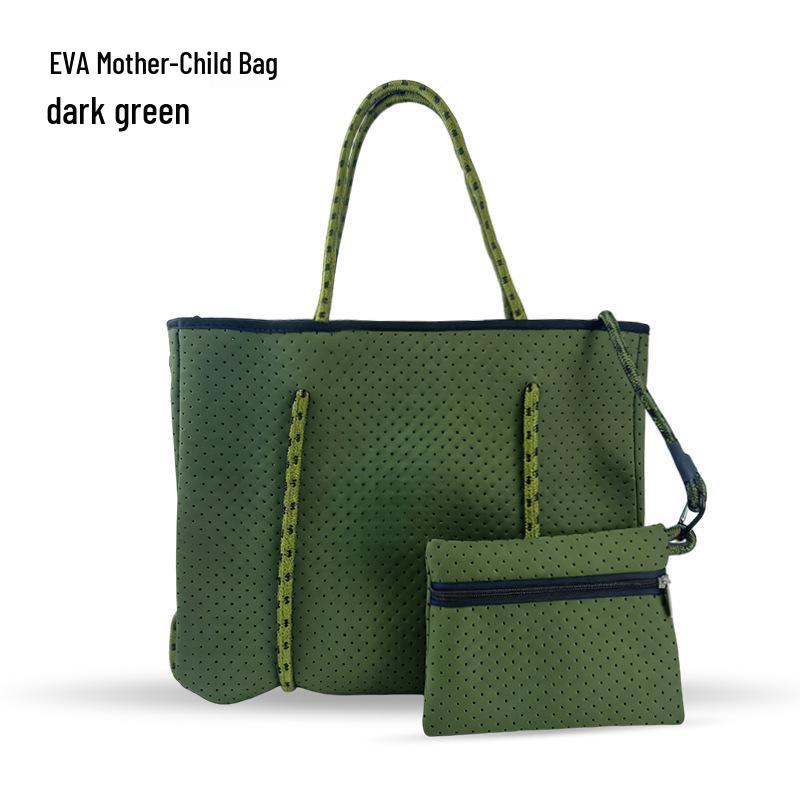 EVA Waterproof Women's Shoulder Tote Bag - Thick Diving Material for Beach & Outdoor Use