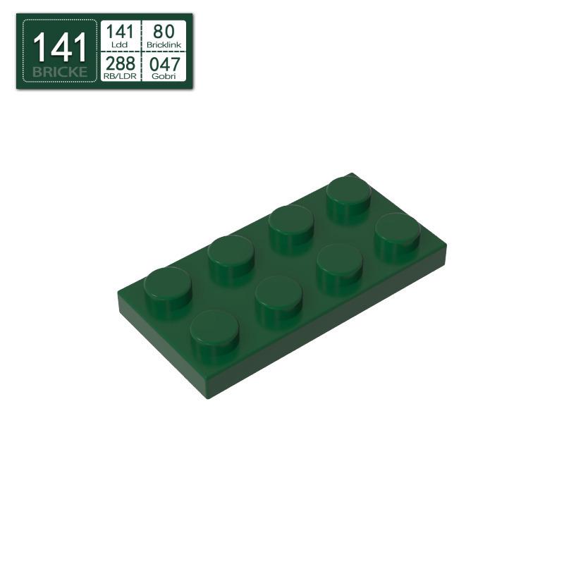 BRICKE 2x4 Compatible Building Plates for LEGO 3020 MOC Parts - Small Thin Bricks