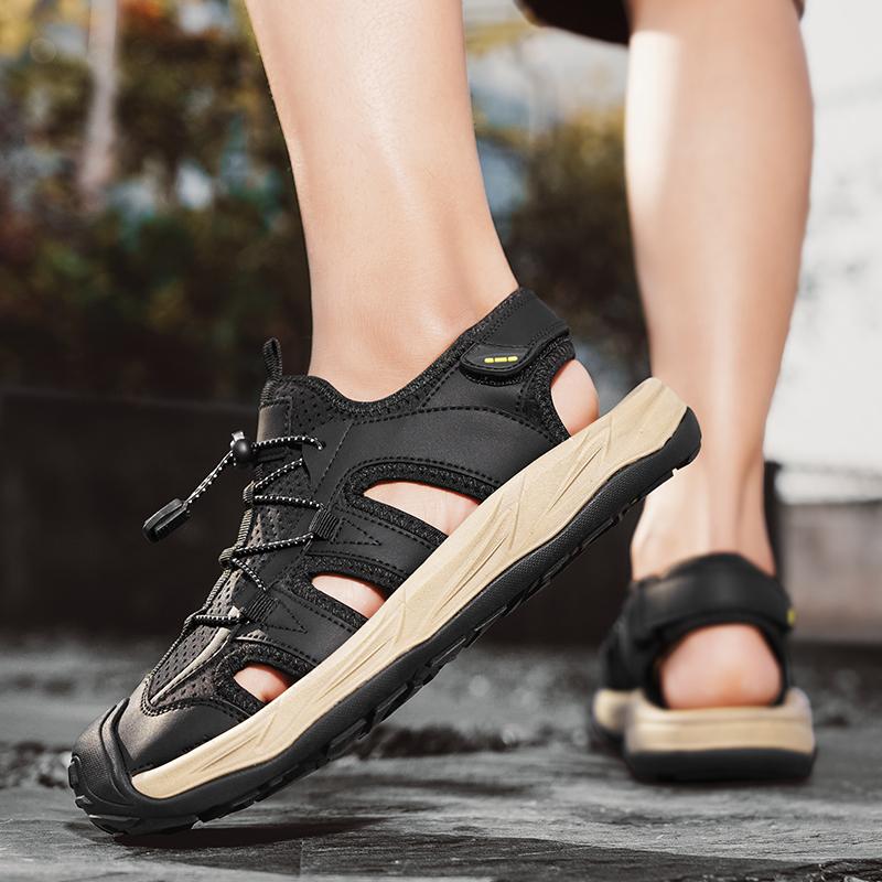 Fashion All-match Luxury Sandals Men's Breathable Shoes Fashion Men's Casual Sandals Outdoor Non Slip Beach Sandals Men Walking Shoes