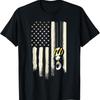 Patriotic American Flag Construction T Shirt - Men's Summer Cotton Graphic Tee