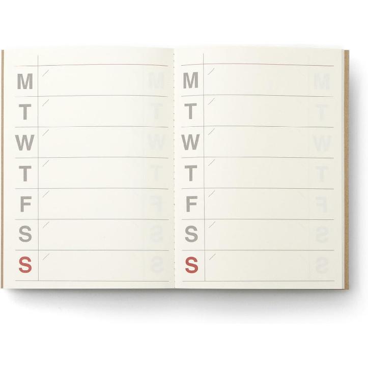 JSTORY Big Personal Wide Spaces Weekly Planner 28 Sheets Kraft