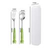 Posate Cartone Animato Cipollotto Cucchiaio Forchetta Portatile Tavola da Pranzo Acciaio Inossidabile Stoviglie da Viaggio Accessori da Cucina