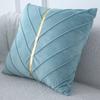 Solid Color Handmade V-shaped with Gold Bars for Home Sofa Decoration, Pillows, Cushions, and Simple Pillows