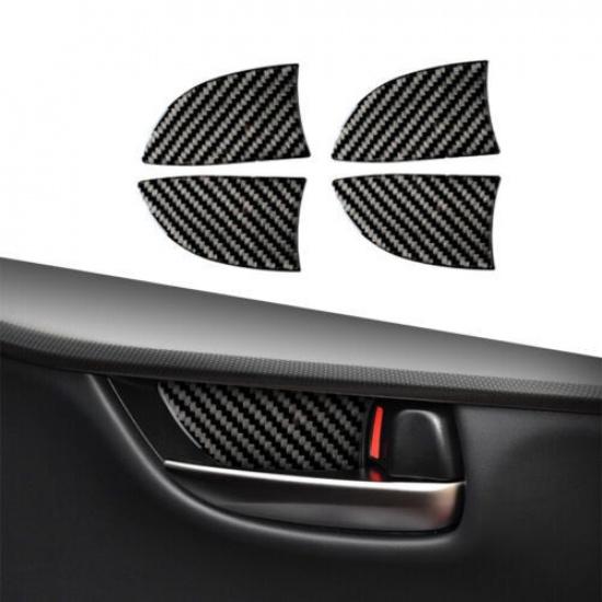 4x Carbon Fiber Car Door Handle Bowl Trim Cover For LEXUS NX200T NX300h 2015-18