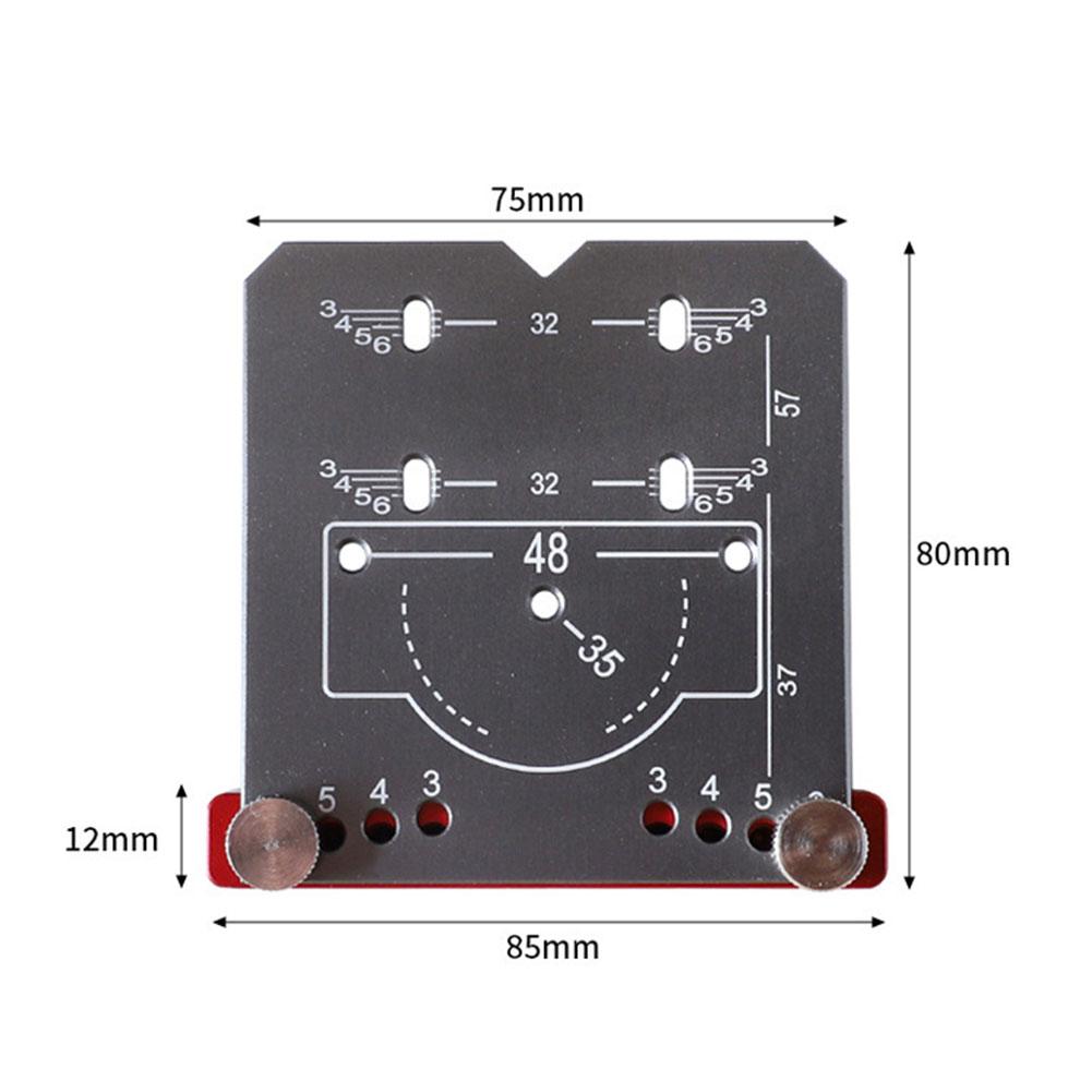 35mm Woodworking Punch Tool Aluminum Alloy Hinge Punch Locator Cabinet Hardware Jig Marking Template for Fast Accurate Drilling